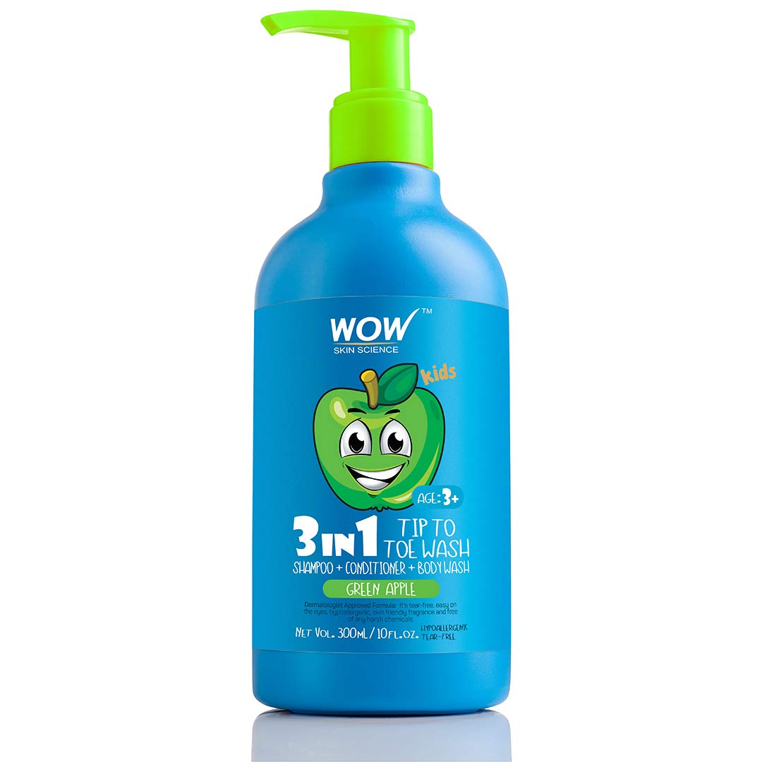 WOW SKIN SCIENCE Brown 3 in 1 Tip to Toe Wash 300 ML (For Children Age 3+)