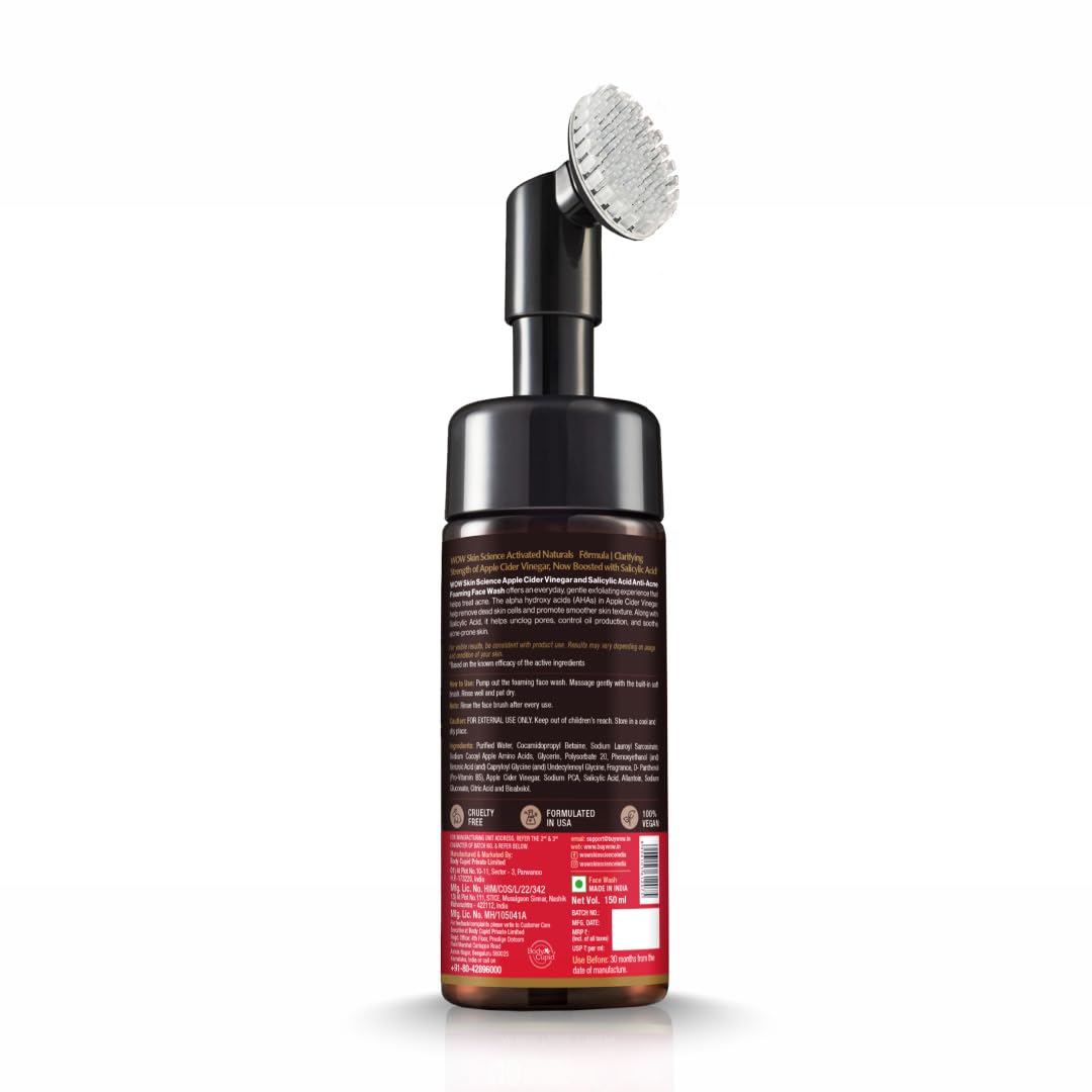 WOW Skin Science Apple Cider Vinegar Foaming Face Wash 150ml