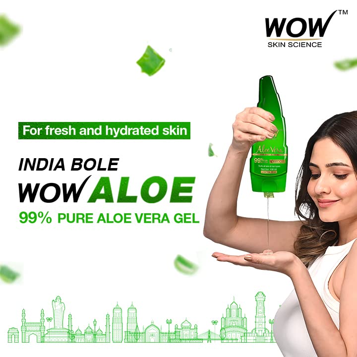 WOW Skin Science 99% Pure Aloe Vera Gel for Face, Skin & Hair - 150ml