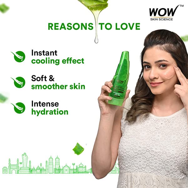 WOW Skin Science 99% Pure Aloe Vera Gel for Face, Skin & Hair - 150ml