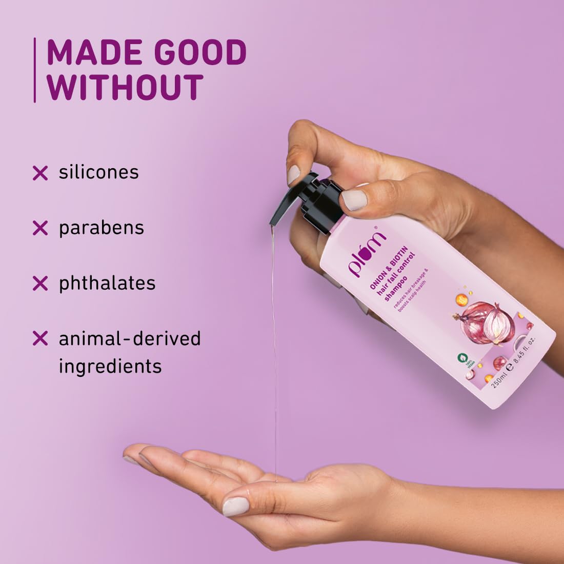 Plum Onion & Biotin Hair Fall Control Shampoo (250ml)