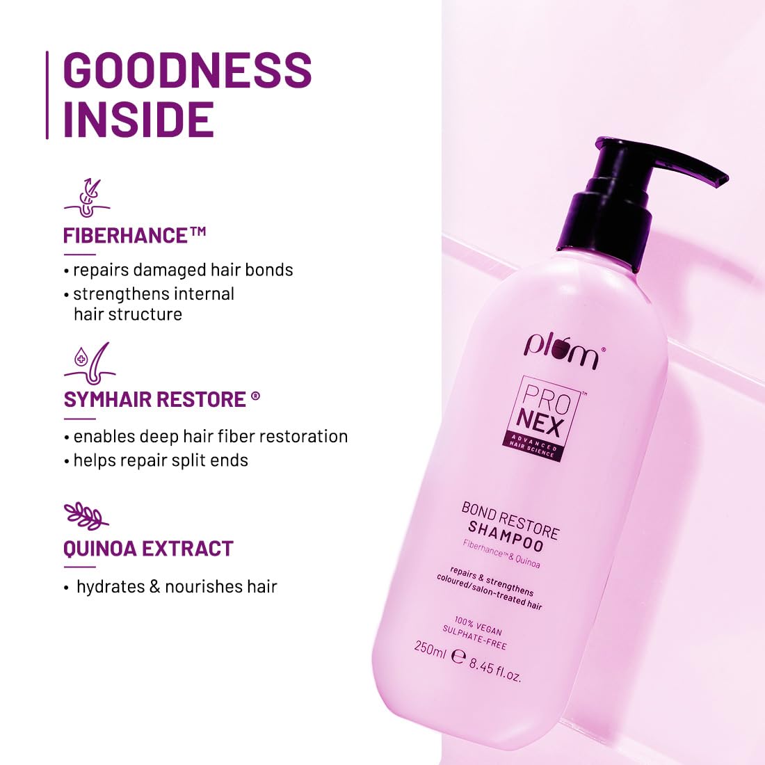 Plum Pro Nex Bond Restore Shampoo - 250 ml