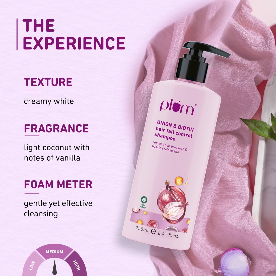 Plum Onion & Biotin Hair Fall Control Shampoo (250ml)