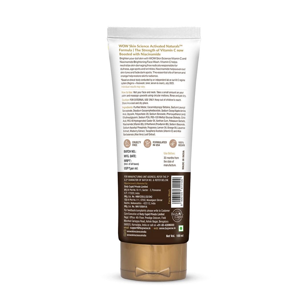 WOW Skin Science Brightening Vitamin C Foaming Face Wash 80ml