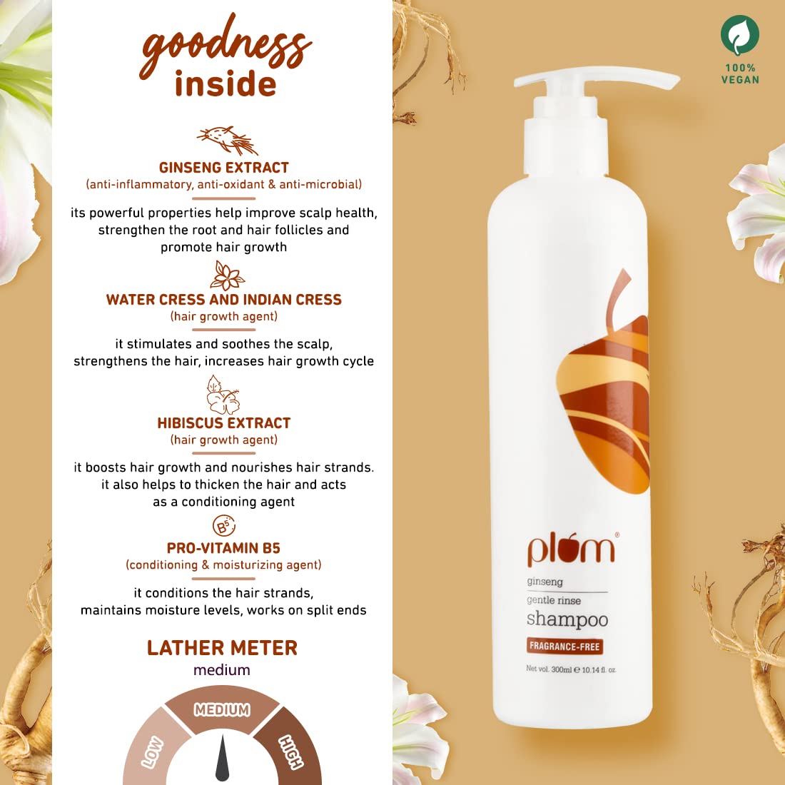Plum Ginseng  Gentle Rinse Shampoo