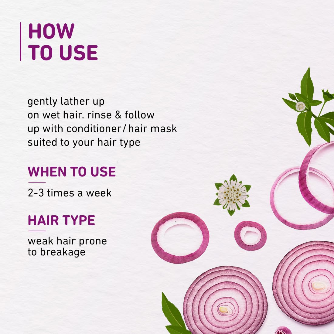 Plum Onion & Biotin Hair Fall Control Shampoo (250ml)