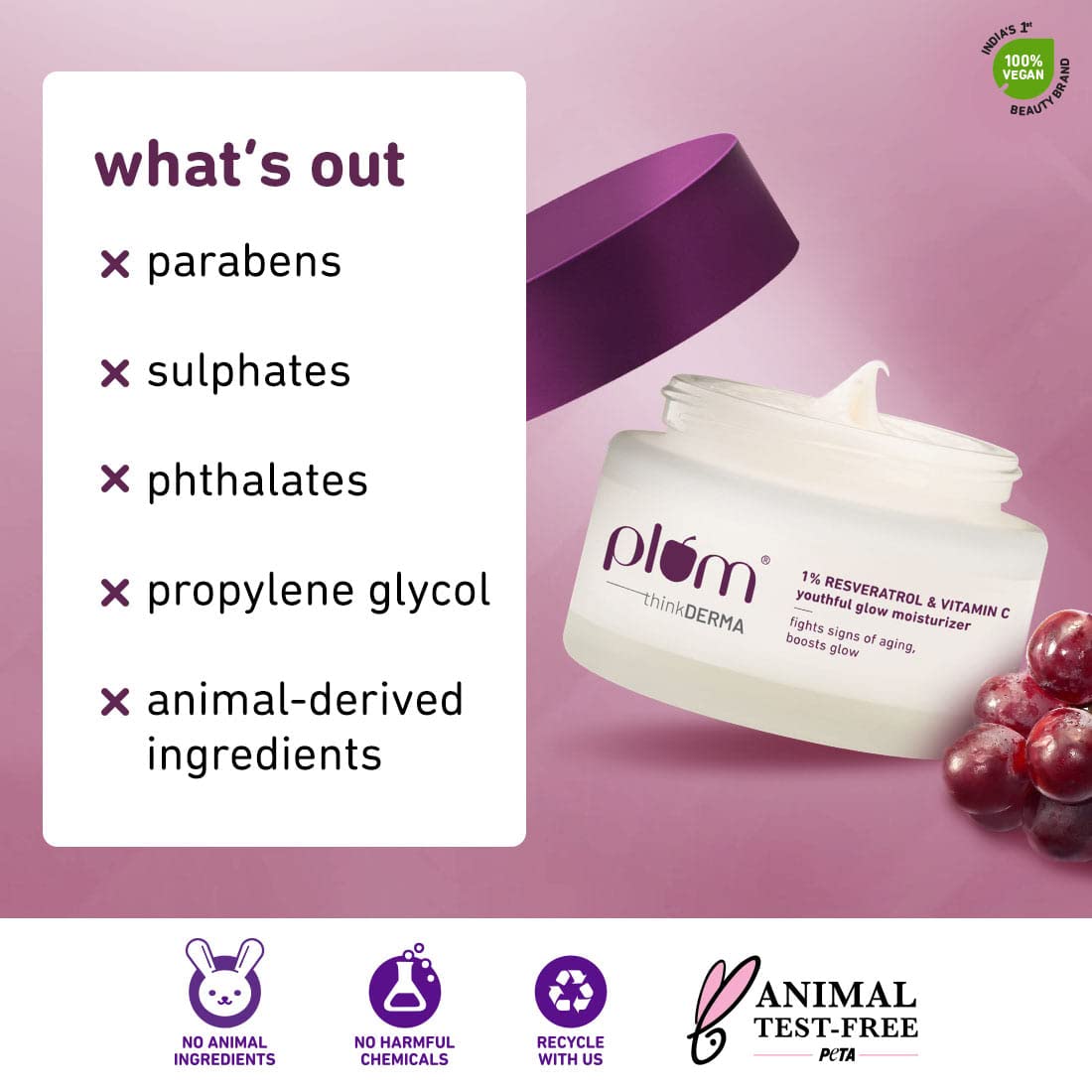 Plum 1% Resveratrol & Vitamin C Youthful Glow Moisturizer