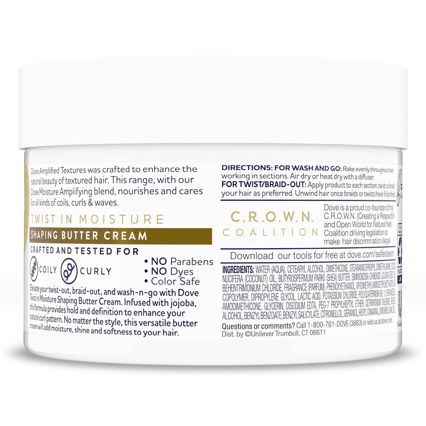 Dove Amplified Twist In Moisture Shaping Butter Cream - 340ml