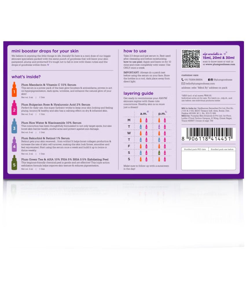 Plum Specialist Serums - Starter Pack  Set of 5 Mini Serums
