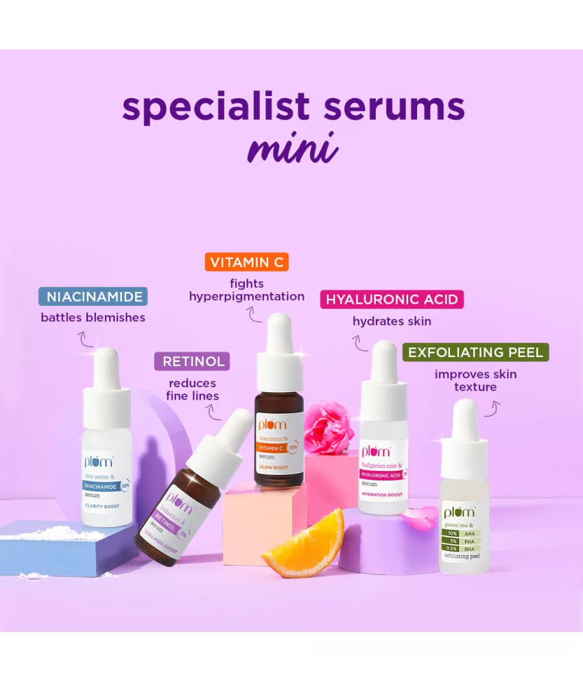 Plum Specialist Serums - Starter Pack  Set of 5 Mini Serums