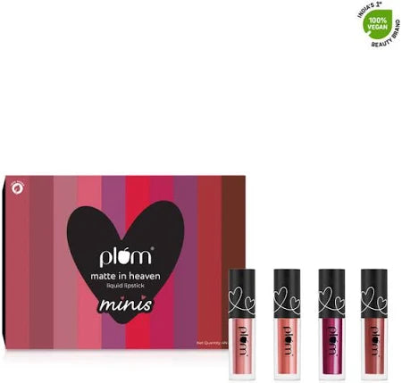 Plum Matte In Heaven Mini Liquid Lipsticks Set Of 4