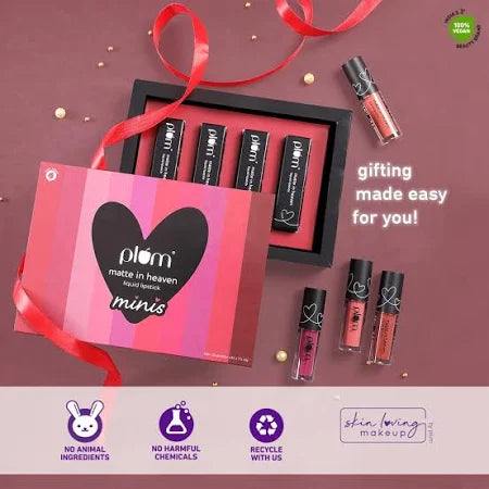Plum Matte In Heaven Mini Liquid Lipsticks Set Of 4