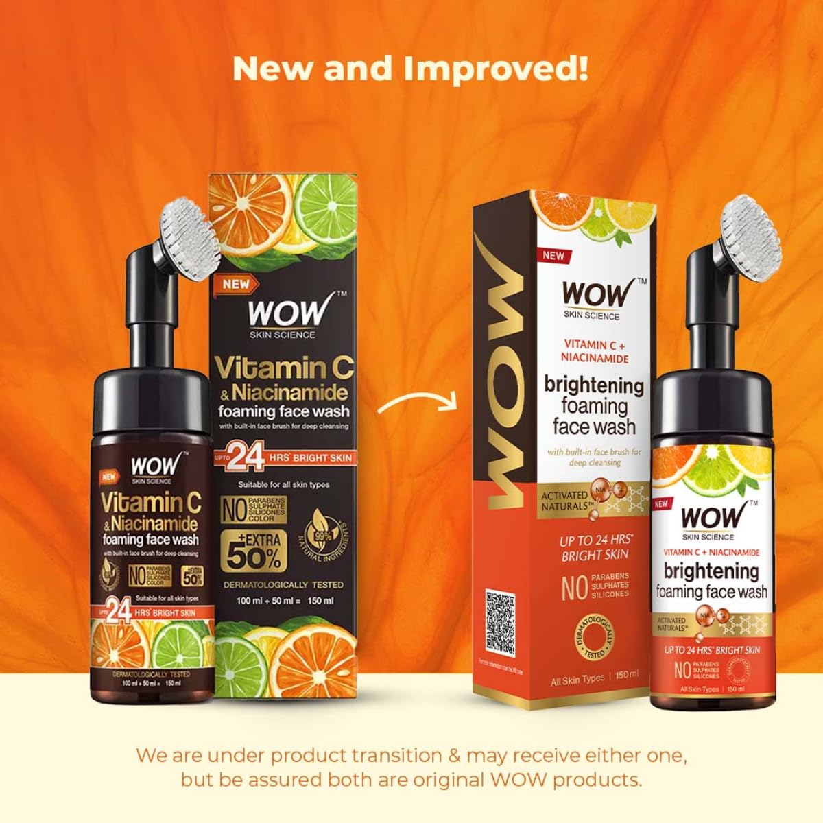 WOW Skin Science Brightening Vitamin C Foaming Face Wash 150ml